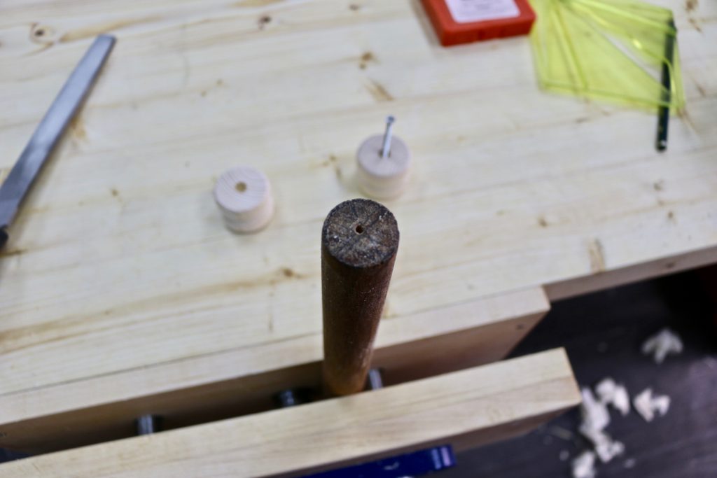 Drilling a Hole in Dowel