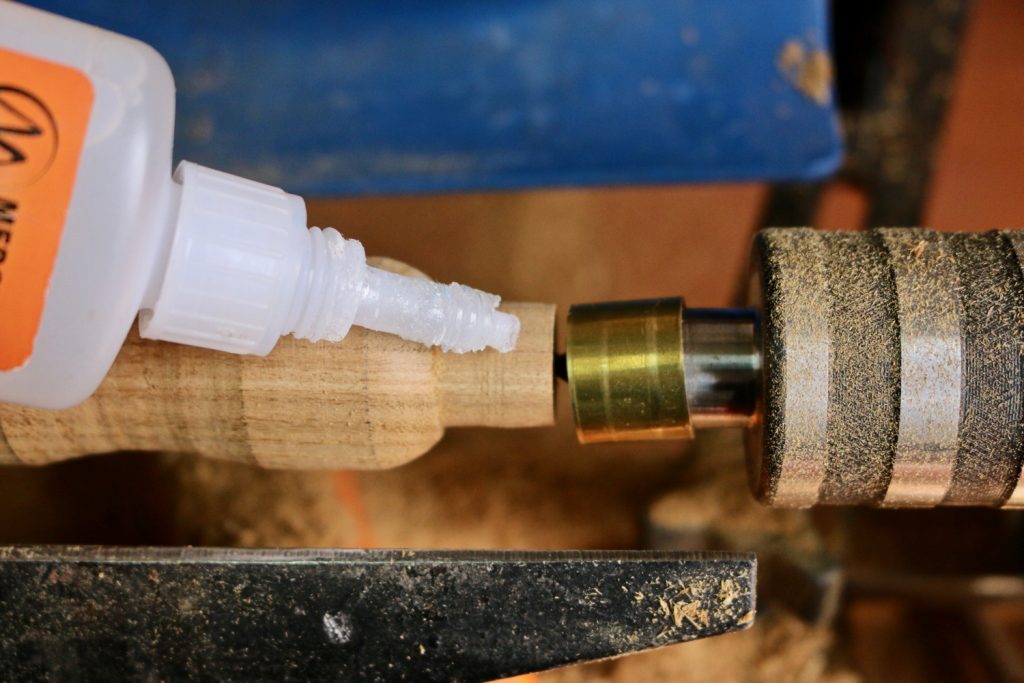 Glueing Brass Ferrule to Tool Handle
