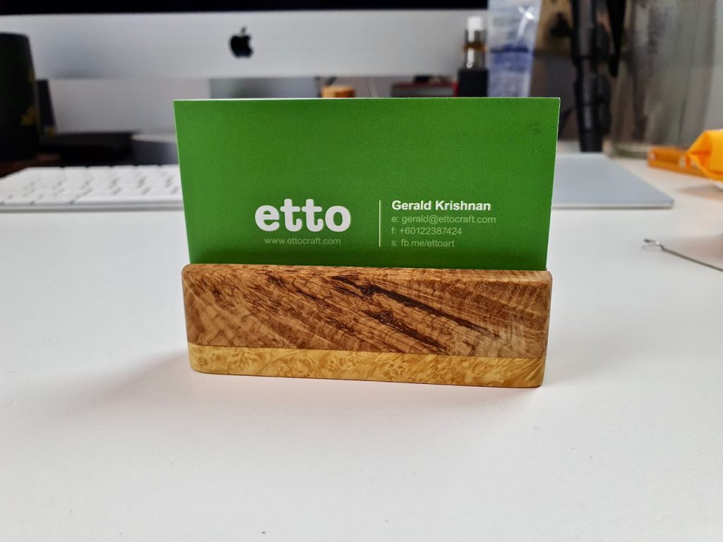 Business Card Stand from Wood