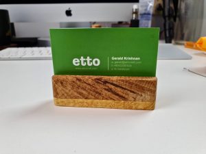Wooden Business Card Stand
