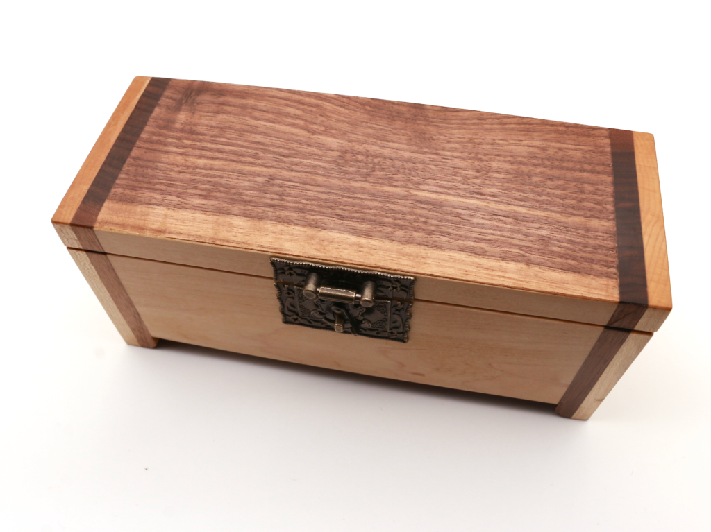 Wood Jewelry Box Maple and Walnut