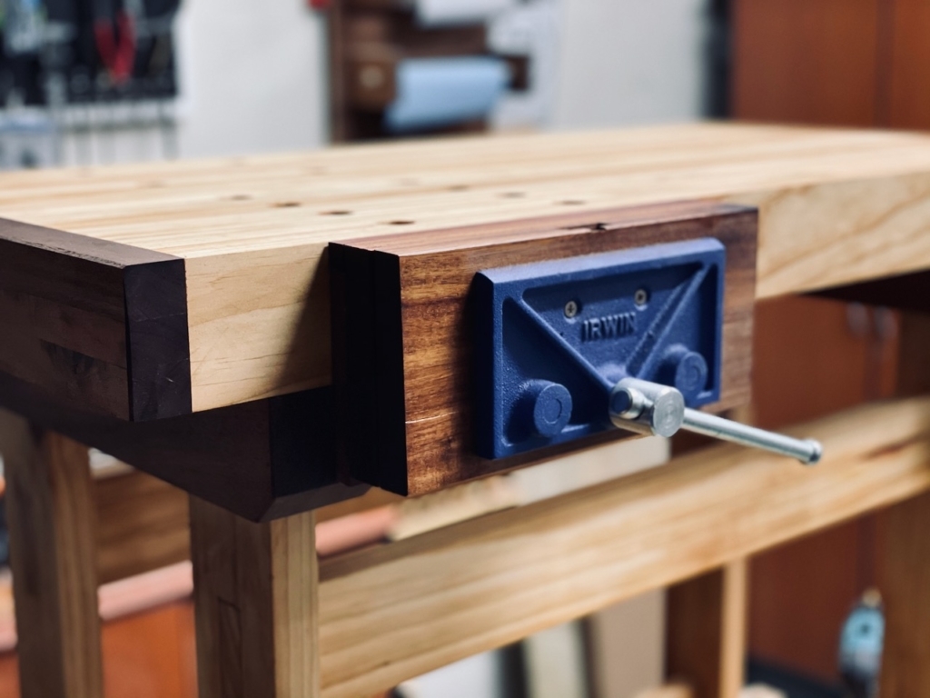 irwin woodwroking vise on my workbench